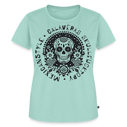 Sugar Skull Black Design - Frauen Premium T-Shirt - Mint 
