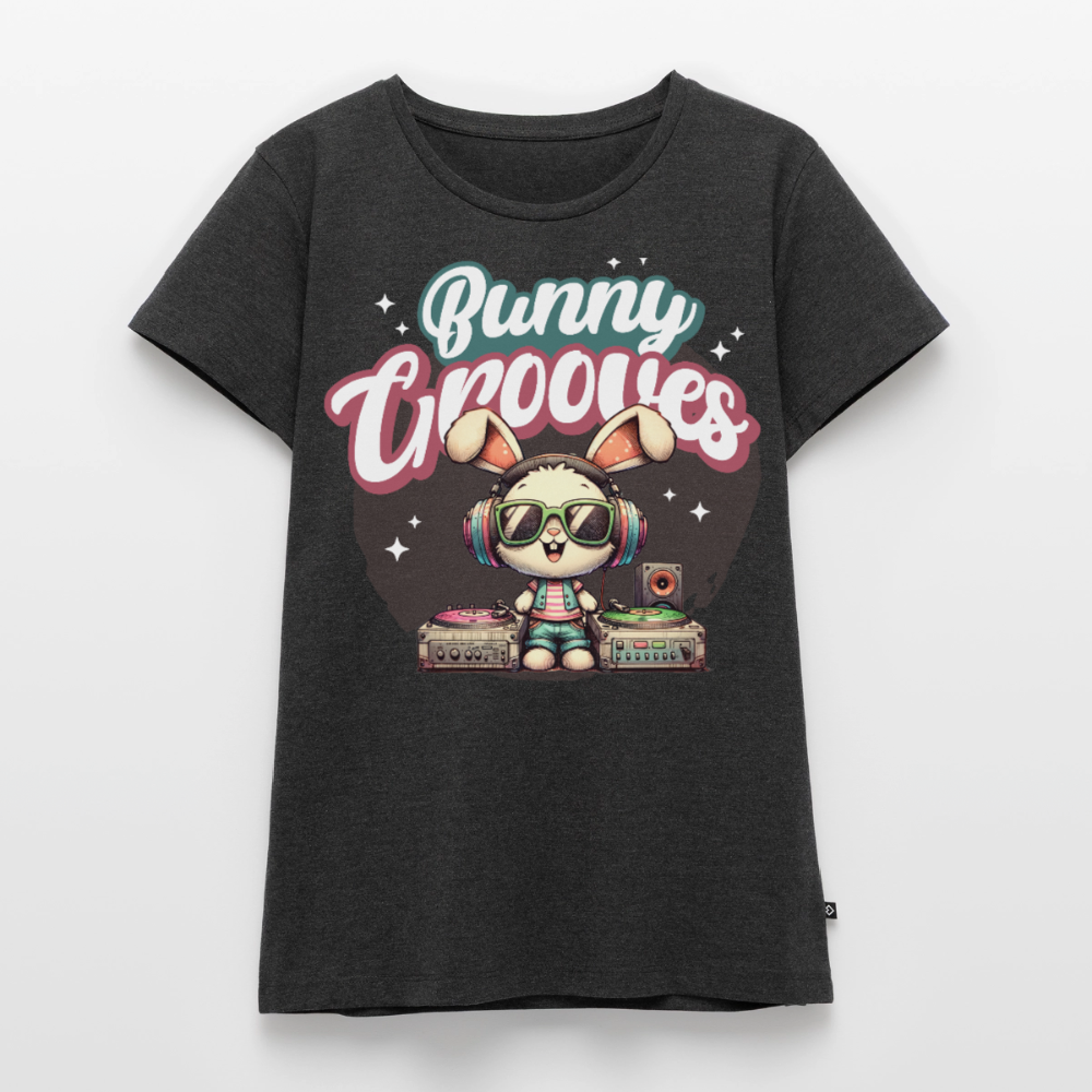 Bunny Grooves Design – Frauen Premium T-Shirt - Anthrazit meliert