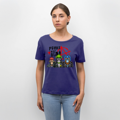 Punks Not Dead Design – Rundhals Frauen Bio-T-Shirt - Dämmerung