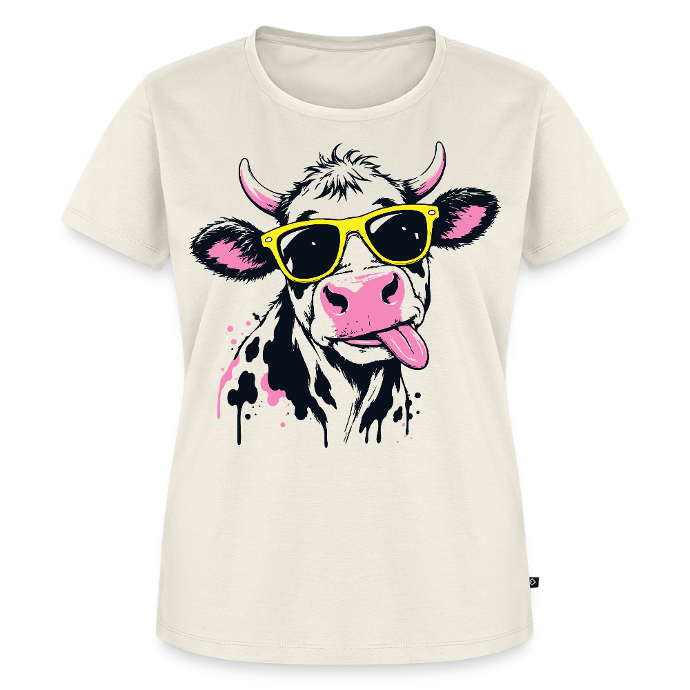 Street Cow Design – Frauen Premium T-Shirt - Naturweiß