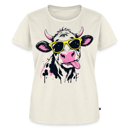 Street Cow Design – Frauen Premium T-Shirt - Naturweiß