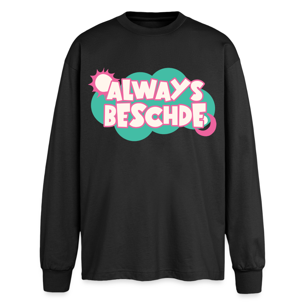 Always Beschied Design – Oversized Langarmshirt - Schwarz