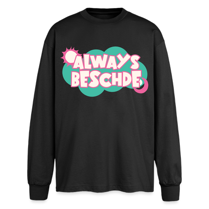 Always Beschied Design – Oversized Langarmshirt - Schwarz