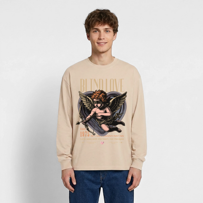 Blind Love Design – Oversized Langarmshirt - Sand