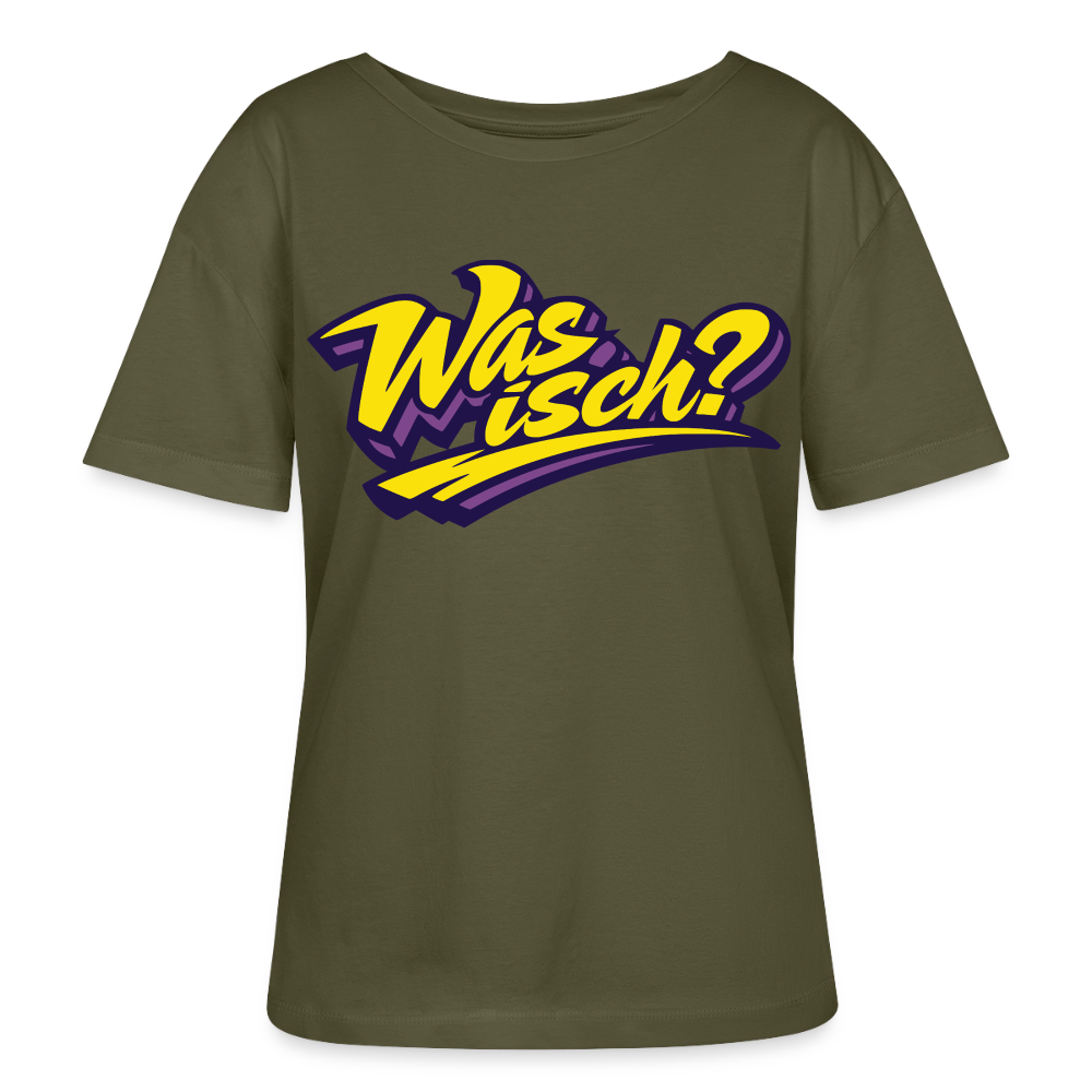 Was isch? Design – Rundhals Frauen Bio-T-Shirt - Khaki