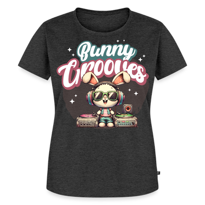 Bunny Grooves Design – Frauen Premium T-Shirt - Anthrazit meliert