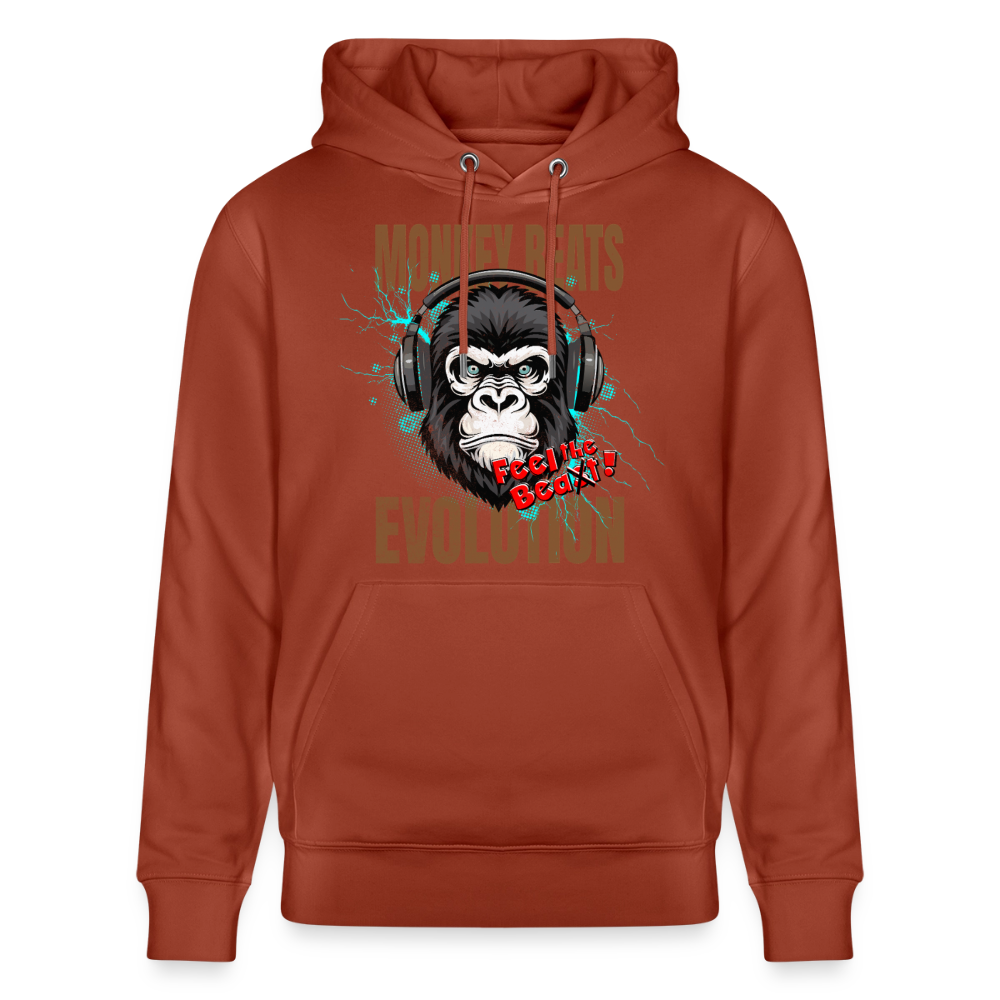 Monkey Beats Design – Unisex Bio-Hoodie - Terrakotta