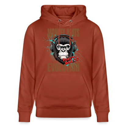 Monkey Beats Design – Unisex Bio-Hoodie - Terrakotta