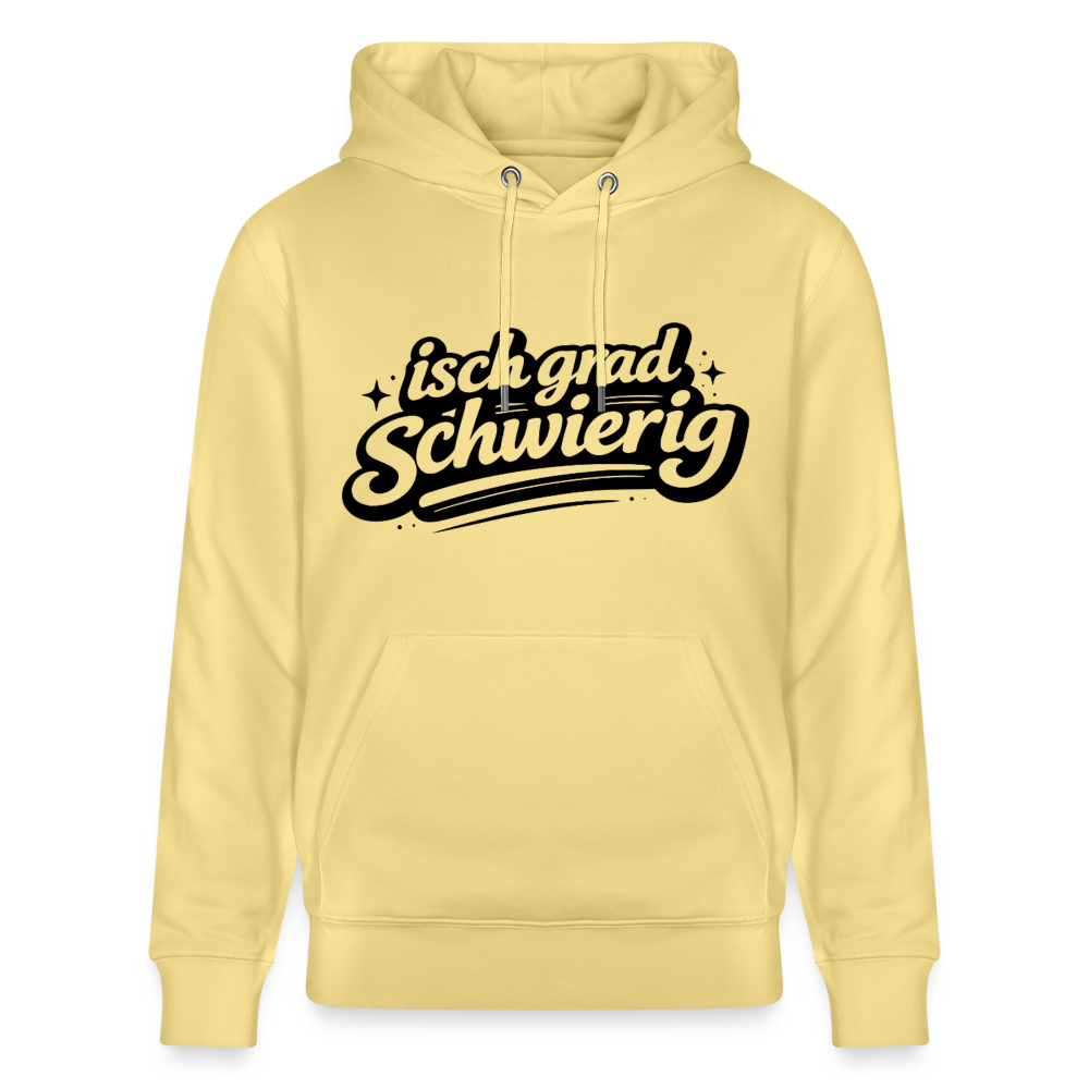 Isch grad schwierig Design – Unisex Bio-Hoodie - Gelb Viva 
