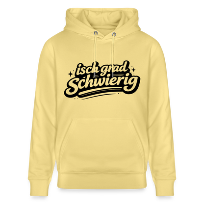 Isch grad schwierig Design – Unisex Bio-Hoodie - Gelb Viva 