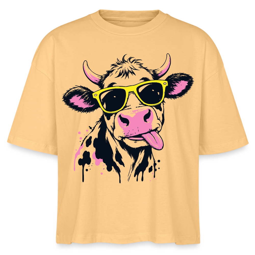 Street Cowboy Design – Frauen Boxy Bio-T-Shirt - Mispel