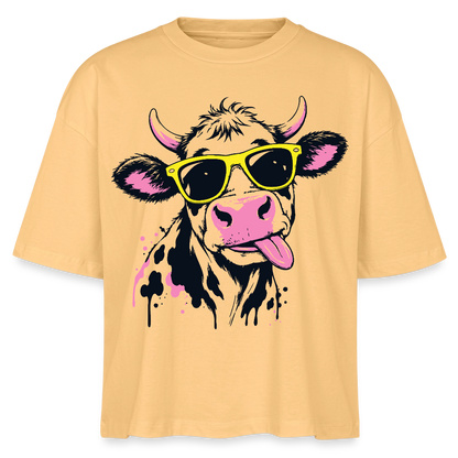 Street Cowboy Design – Frauen Boxy Bio-T-Shirt - Mispel