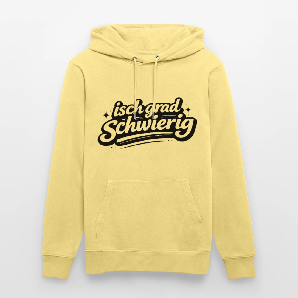 Isch grad schwierig Design – Unisex Bio-Hoodie - Gelb Viva 