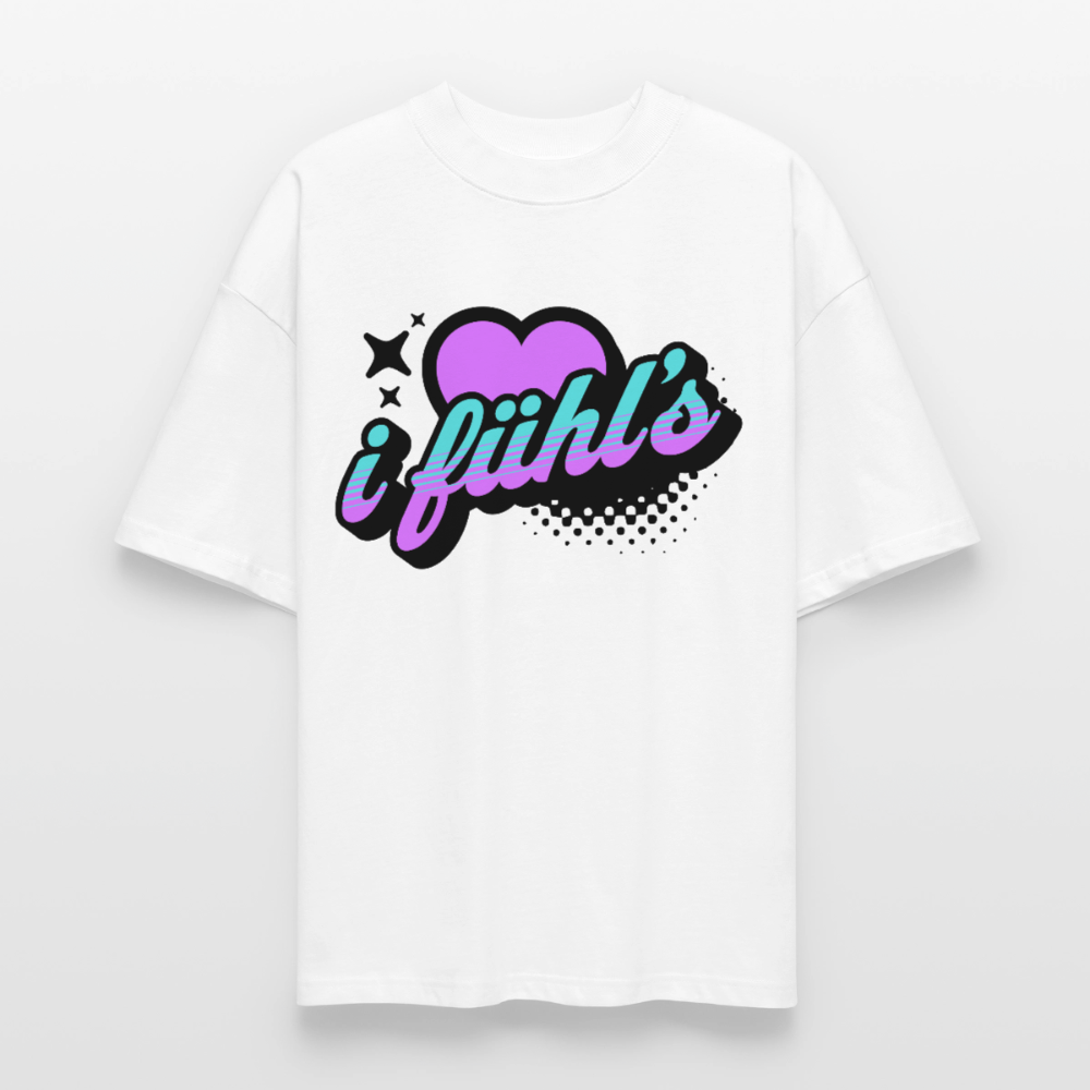 i fühl‘s Design – Oversized Unisex Bio T-Shirt - Weiß