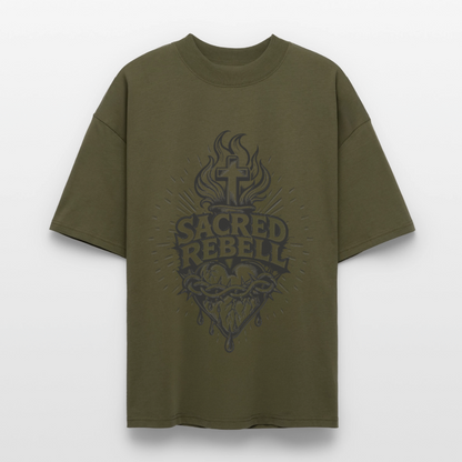 Sacred Rebell Design – Oversized Unisex Bio T-Shirt - Khaki