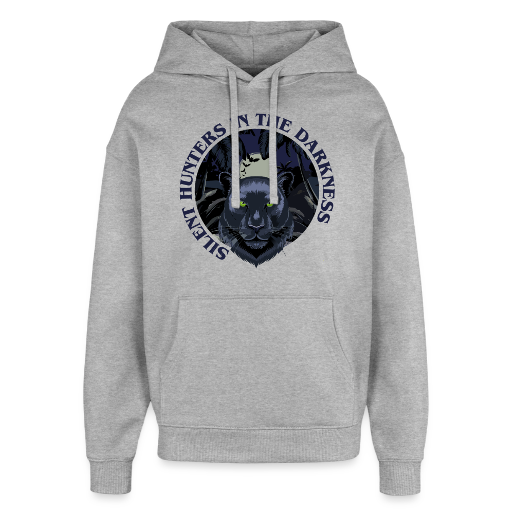 Silent Hunter Design – Oversized Unisex Hoodie - Grau meliert