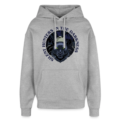 Silent Hunter Design – Oversized Unisex Hoodie - Grau meliert