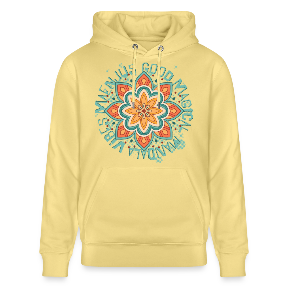 Mandala türkis Design – Unisex Bio-Hoodie - Gelb Viva 
