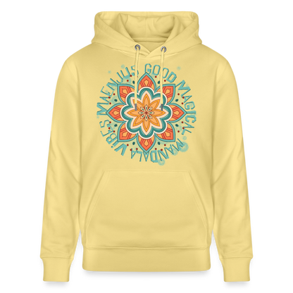 Mandala türkis Design – Unisex Bio-Hoodie - Gelb Viva 