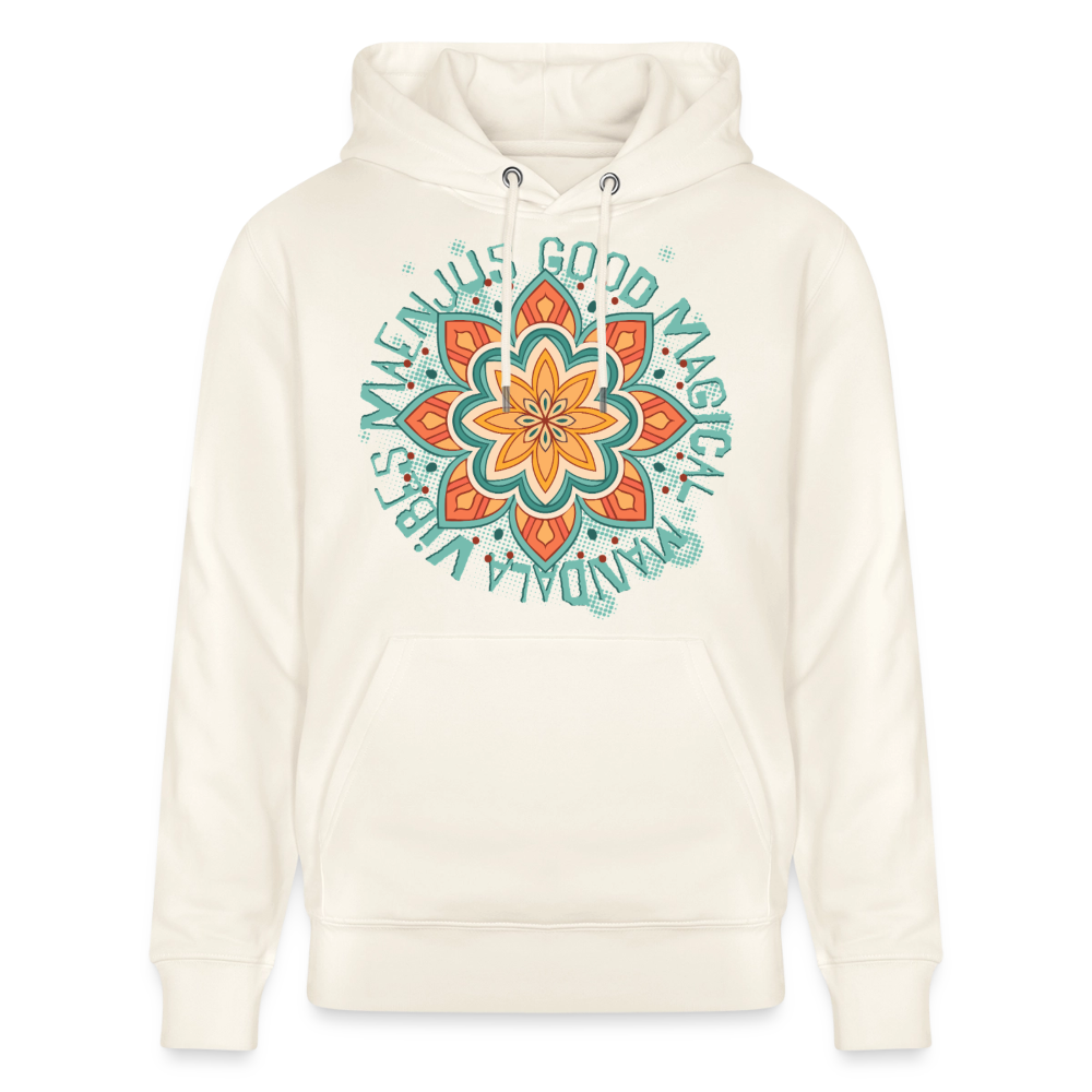 Mandala türkis Design – Unisex Bio-Hoodie - Naturweiß 