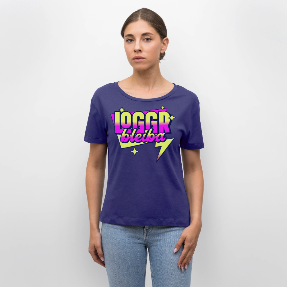 Logo bleibt Design – Rundhals Frauen Bio-T-Shirt - Dämmerung