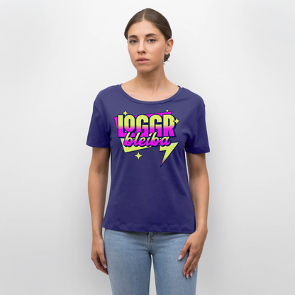 Logo bleibt Design – Rundhals Frauen Bio-T-Shirt - Dämmerung