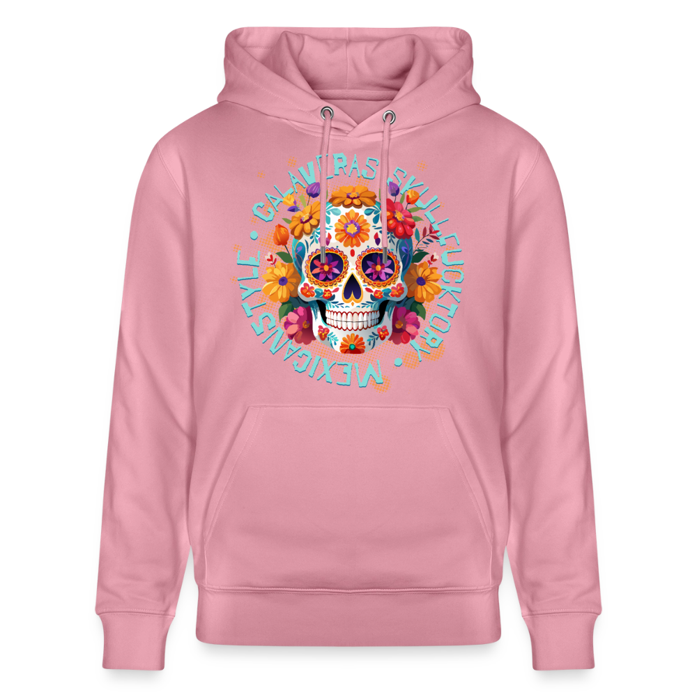Sugar Skull Blumen Design – Unisex Bio-Hoodie - Lila Traum