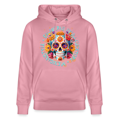 Sugar Skull Blumen Design – Unisex Bio-Hoodie - Lila Traum