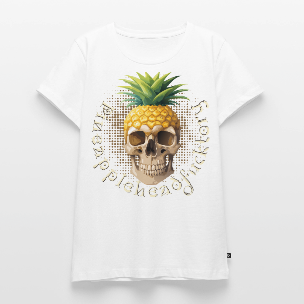 Pineapple Skull Design - Frauen Premium T-Shirt - Weiß