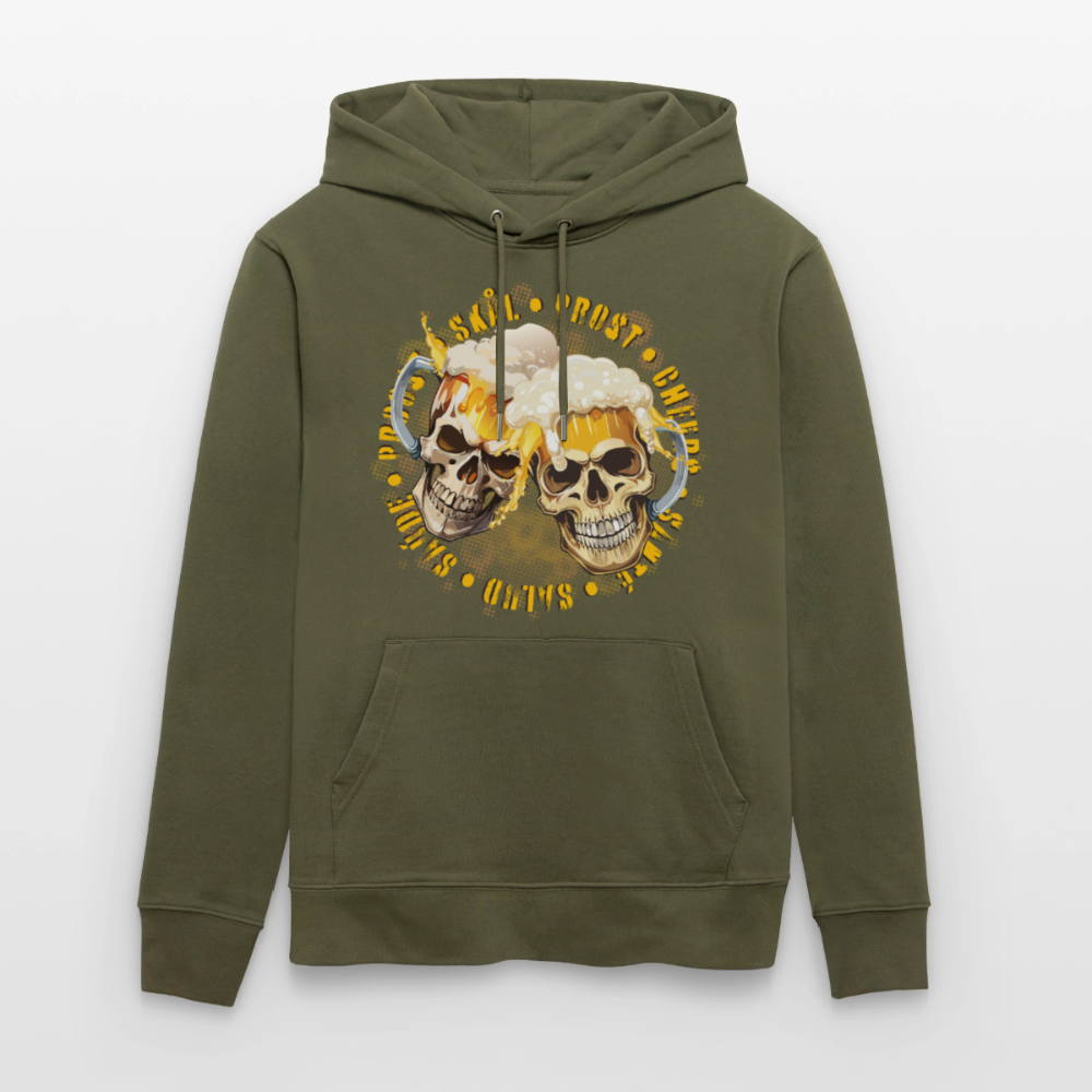 Party Skull Design – Unisex Bio-Hoodie - Khaki Grün