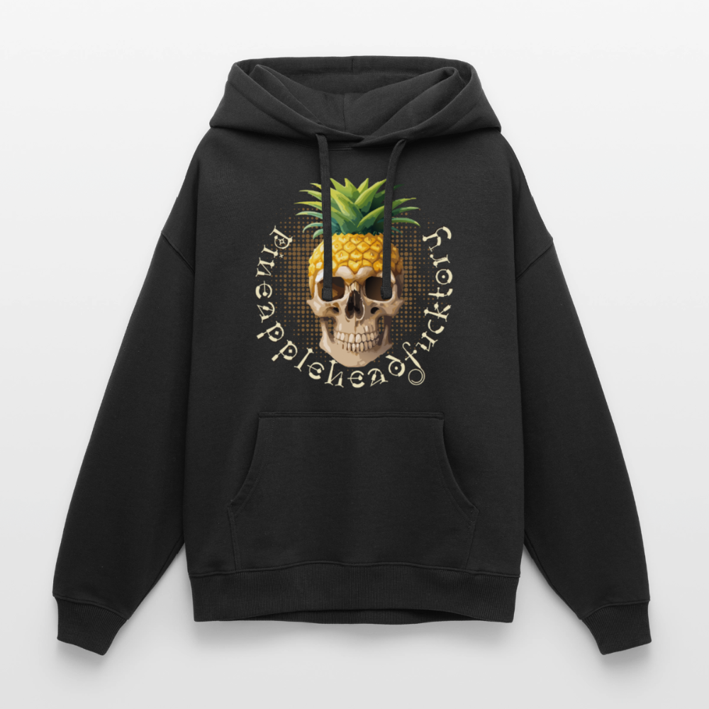 Pineapple Skull Design - Oversized Unisex Hoodie - Schwarz