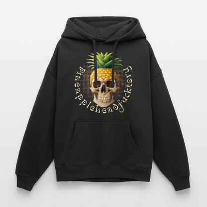 Pineapple Skull Design - Oversized Unisex Hoodie - Schwarz