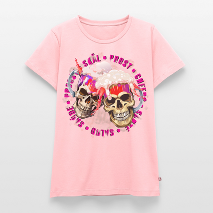Party Skull Design Pink – Frauen Premium T-Shirt - Rosa