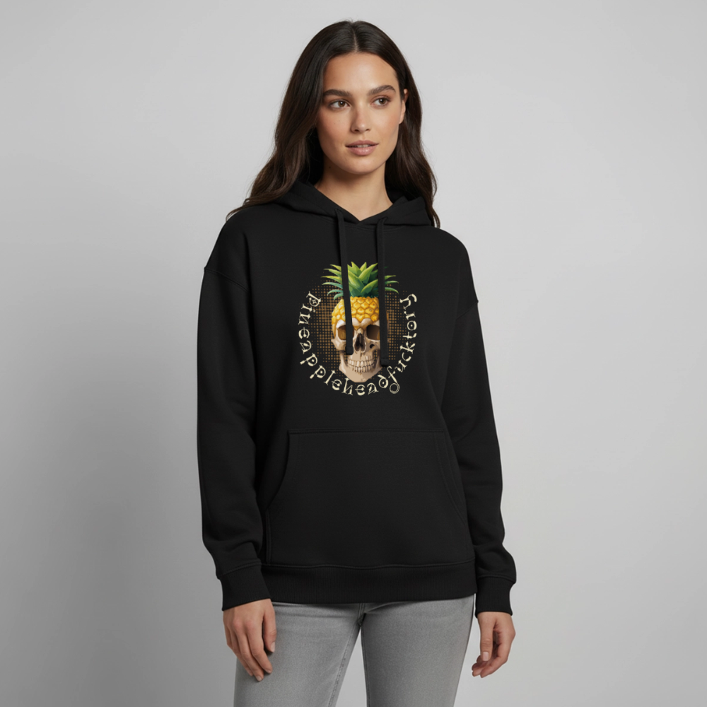 Pineapple Skull Design - Oversized Unisex Hoodie - Schwarz