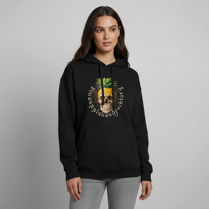 Pineapple Skull Design - Oversized Unisex Hoodie - Schwarz