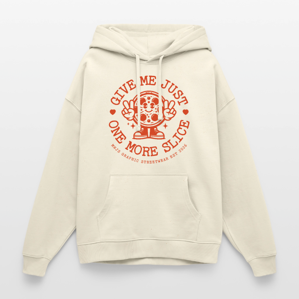 Pizza Design – Oversized Unisex Hoodie - Natur