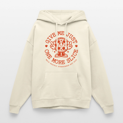 Pizza Design – Oversized Unisex Hoodie - Natur
