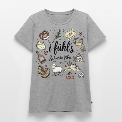 Alb Liebe Design – Frauen Premium T-Shirt - Grau meliert