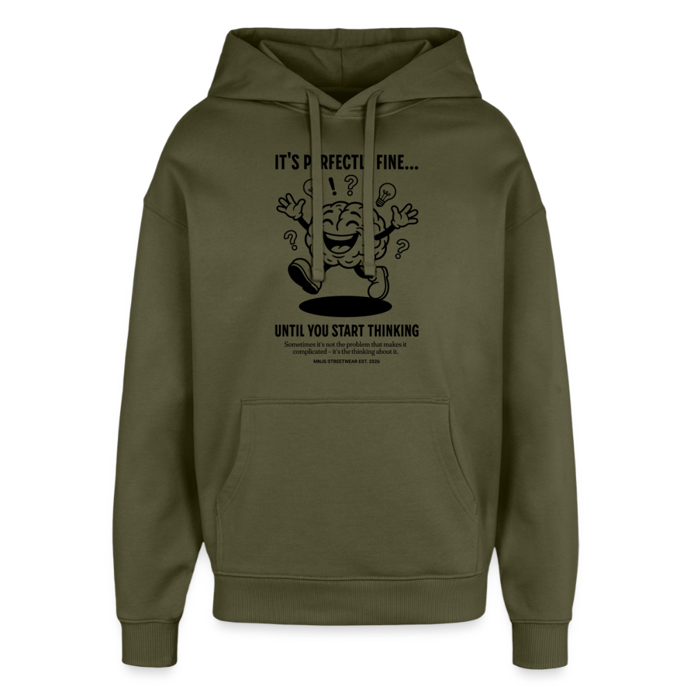 Brain Design – Oversized Unisex Hoodie - Khaki