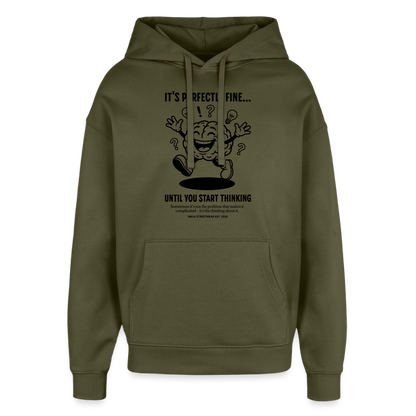 Brain Design – Oversized Unisex Hoodie - Khaki