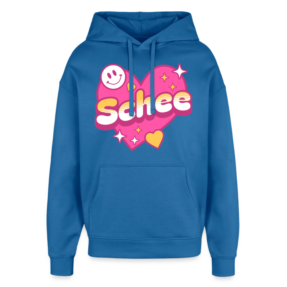 Schnee Design – Oversized Unisex Hoodie - Achtsames Blau