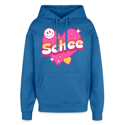 Schnee Design – Oversized Unisex Hoodie - Achtsames Blau