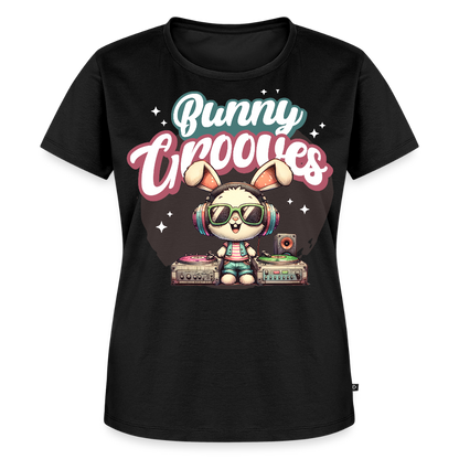 Bunny Grooves Design – Frauen Premium T-Shirt - Schwarz