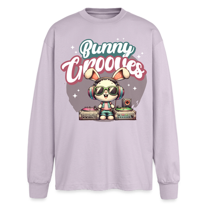 Bunny Grooves Design – Oversized Langarmshirt - verblasstes Lila
