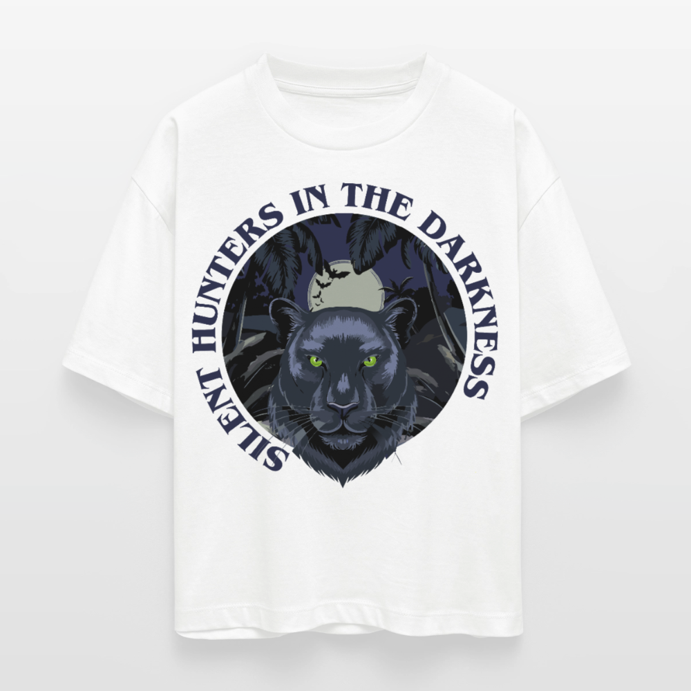 Silent Hunter Design – Frauen Boxy Bio-T-Shirt - Weiß