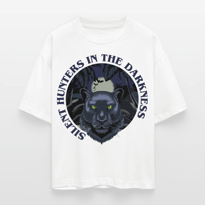 Silent Hunter Design – Frauen Boxy Bio-T-Shirt - Weiß