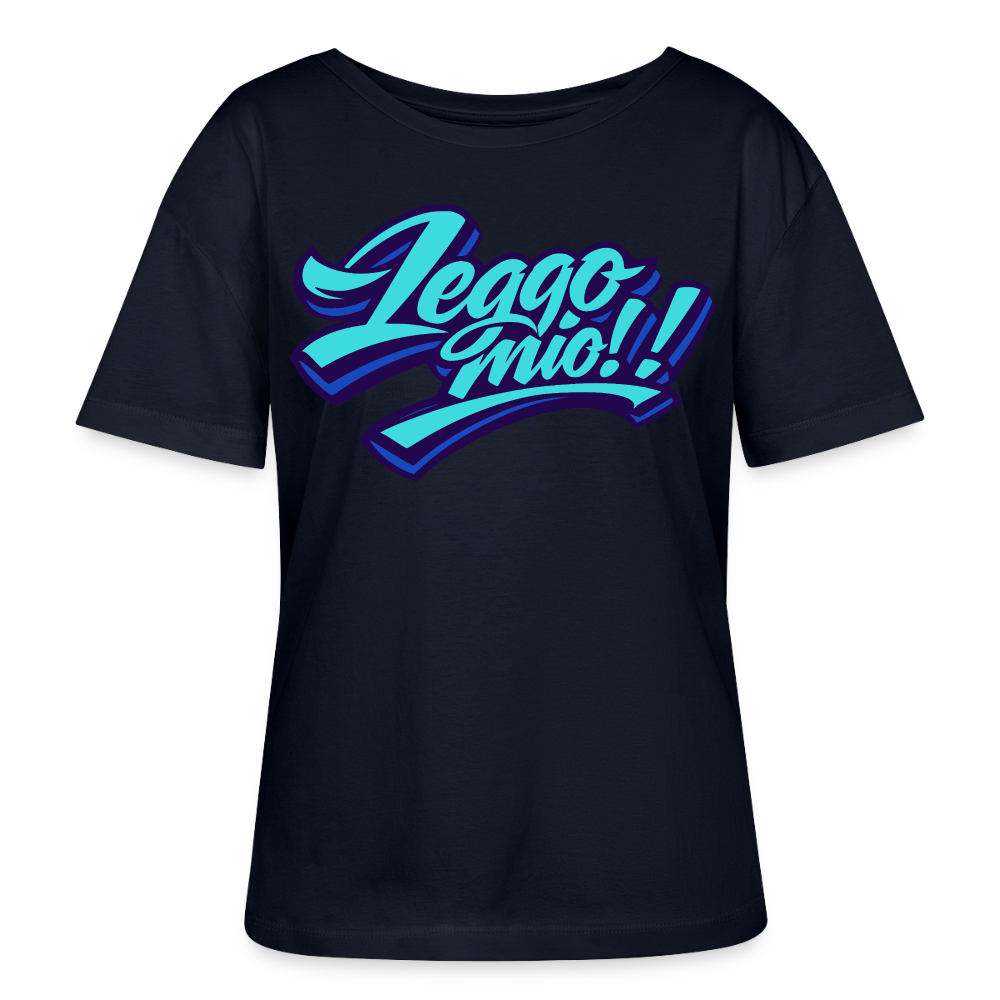 Leggomio Design – Rundhals Frauen Bio-T-Shirt - Navy