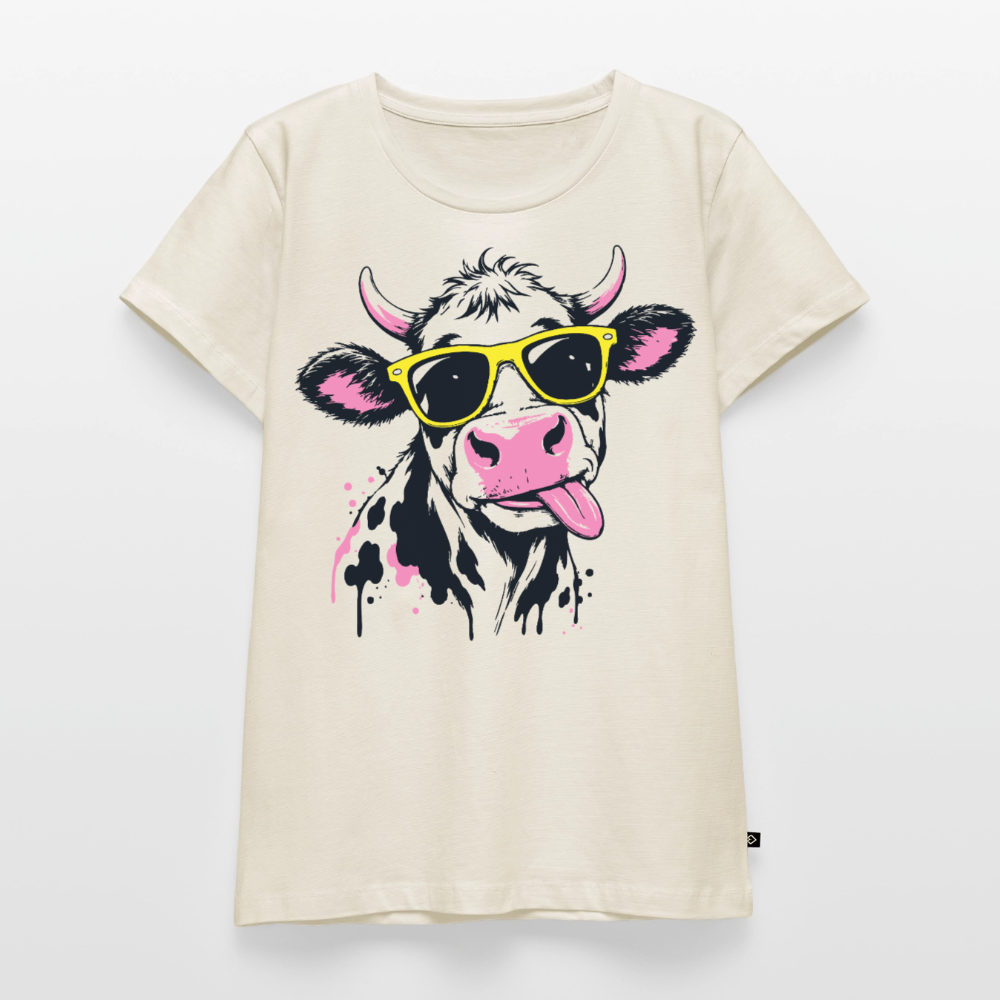 Street Cow Design – Frauen Premium T-Shirt - Naturweiß