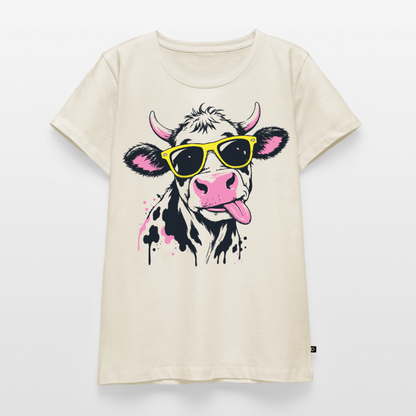 Street Cow Design – Frauen Premium T-Shirt - Naturweiß