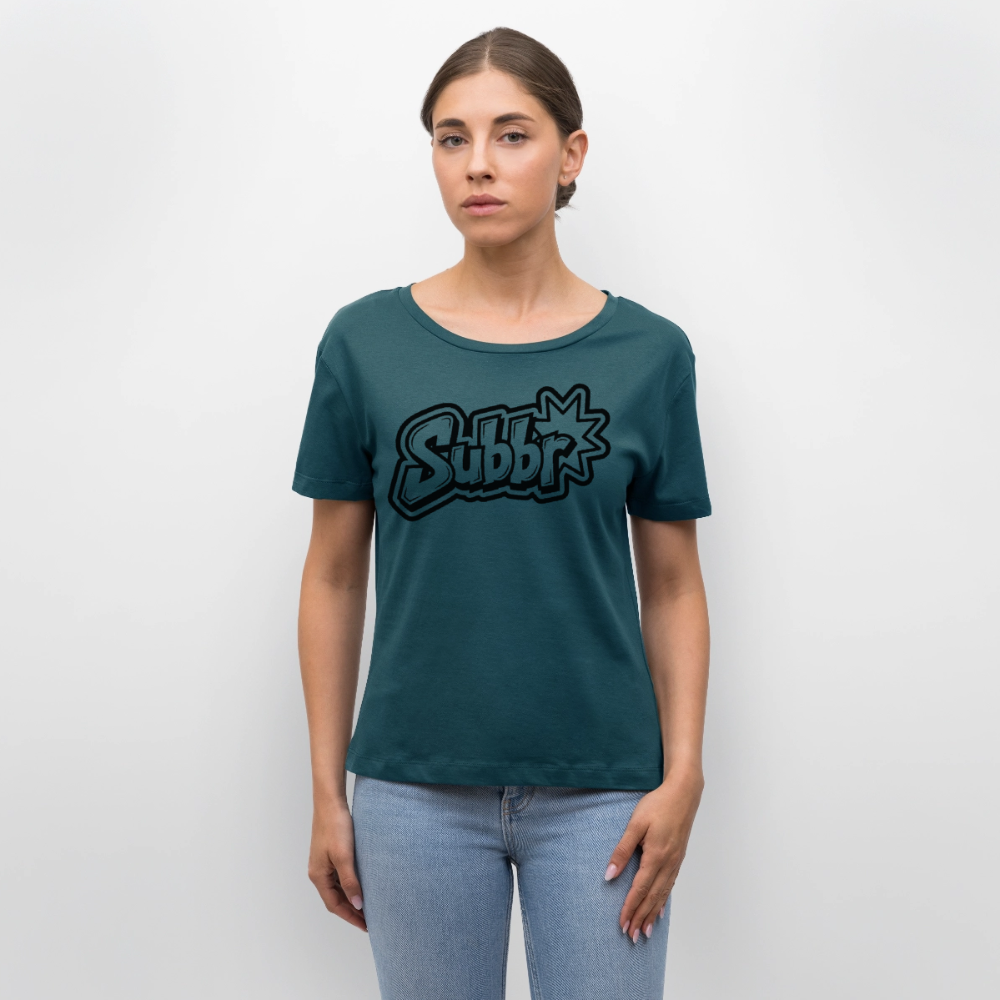 Subbr Design – Rundhals Frauen Bio-T-Shirt - Dunkles Petrol